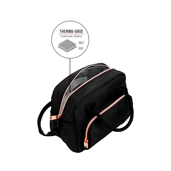 Lonchera térmica Bayside negra-rosada Xtrem - Imagen 7