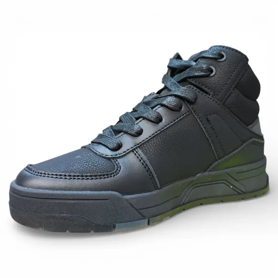 Zapatilla Escolar Juvenil Caña Alta Negro Reforzada Teener - Imagen 4