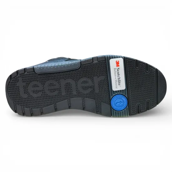 Zapatilla Escolar Juvenil Caña Alta Negro Reforzada Teener - Imagen 5