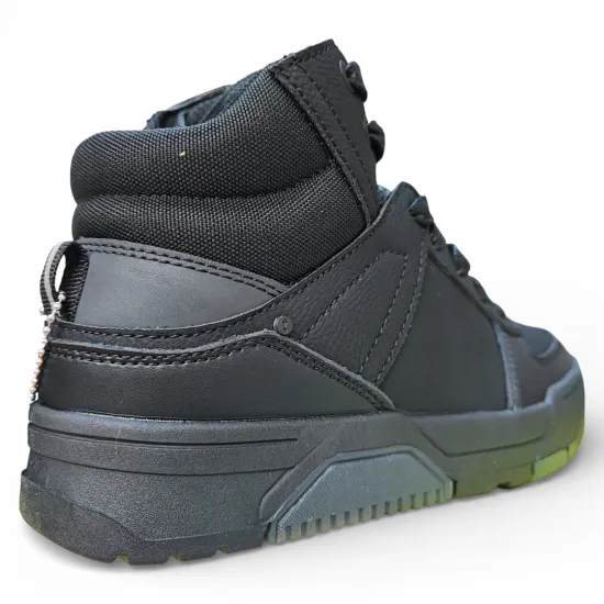 Zapatilla Escolar Juvenil Caña Alta Negro Reforzada Teener - Imagen 7