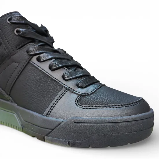 Zapatilla Escolar Juvenil Caña Alta Negro Reforzada Teener - Imagen 8