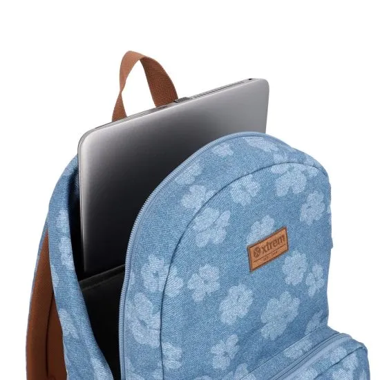 Mochila 15" Pop Flores Azul Xtrem - Imagen 11