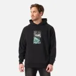 Poleron Hombre Insigne Hoody Sweatshirt Front Print Negro Lippi