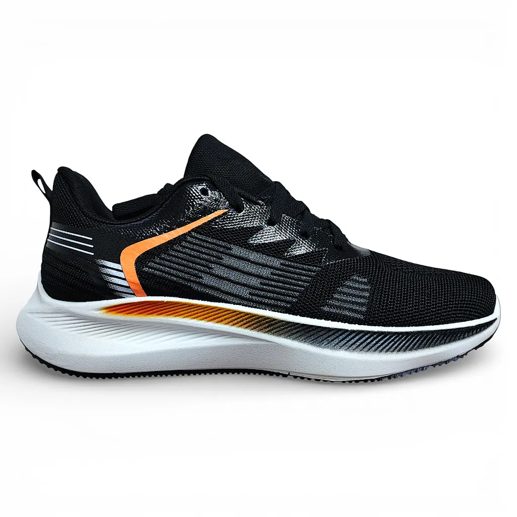 Zapatilla Hombre Running Ligera Negro New Walk