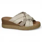 Sandalia Mujer Plataforma Baja Beige Yaimara Begoña