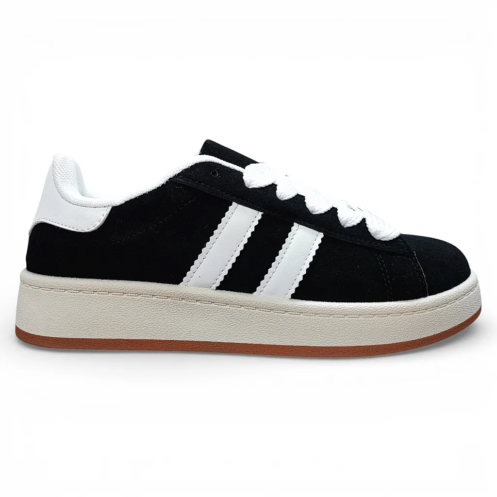 Zapatilla Urbana Mujer White Black Street Classic New Walk