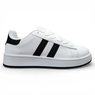 Zapatilla Urbana Mujer White Black City Move New Walk