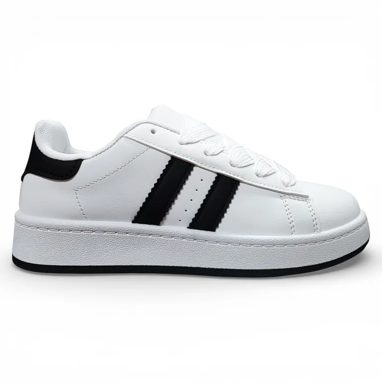 Zapatilla Urbana Mujer White Black City Move New Walk