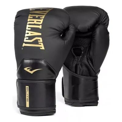 Guante Box Elite 2 Negro/Dorado Everlast