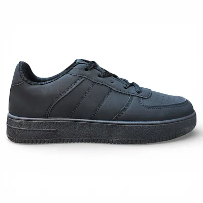 Zapatilla Juvenil Escolar Negro New Walk