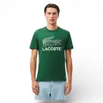 Polera Hombre Verde Con Logo Central Lacoste