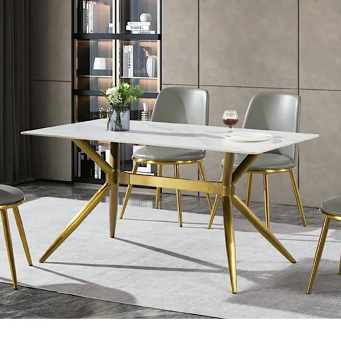 Comedor Rectangular Lifecas Gold + 6 Sillas Msa