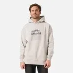 Poleron Hombre Insigne Hoody Sweatshirt Front Print Gris Melange Lippi