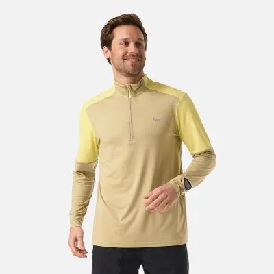 Poleron Hombre Puerto Trucco 1/4 Zip Verde Oliva Lippi