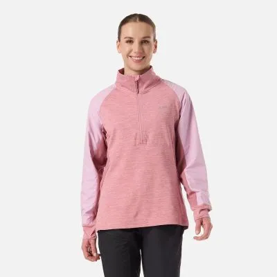 Poleron Mujer Egger 1/4 Zip Rosa Oscuro Lippi