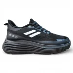 Zapatilla Hombre Negra Deportiva Plataforma Malla Everix