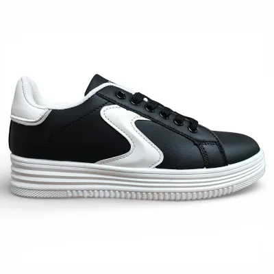 Zapatilla Mujer Negra Plataforma Urbana Everix