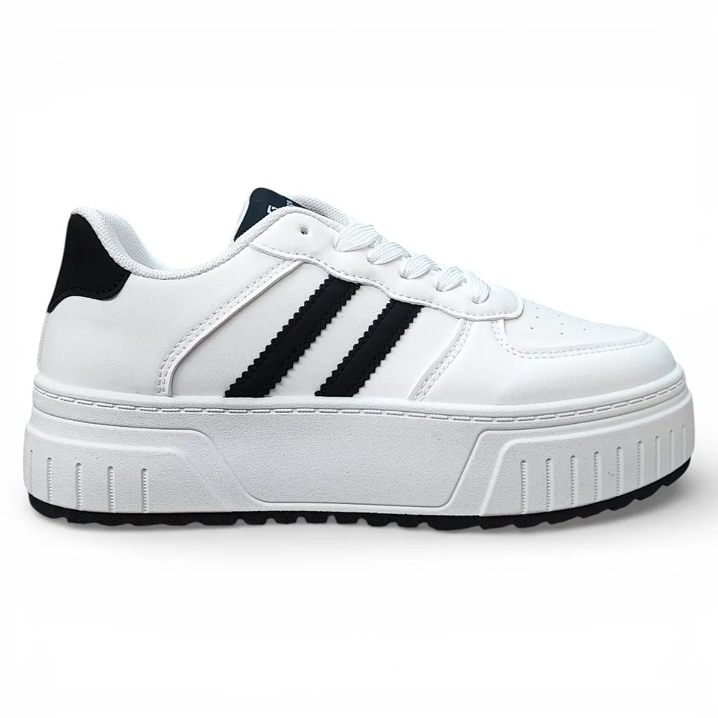 Zapatilla Mujer Blanca Plataforma Urbana Everix