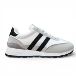 Zapatilla Mujer Blanca Urbana Franjas Negras Everix