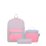 Set mochila + estuche + lonchera Triple Pack Rosado Xtrem