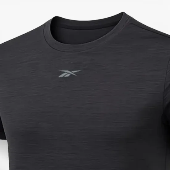 Polera Deportiva Hombre Negra Id Train Melange Tech Tee Reebok - Imagen 3