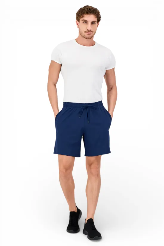 Short Deportivo Hombre Azul Marino Training Fit Drawstring Reebok - Imagen 4