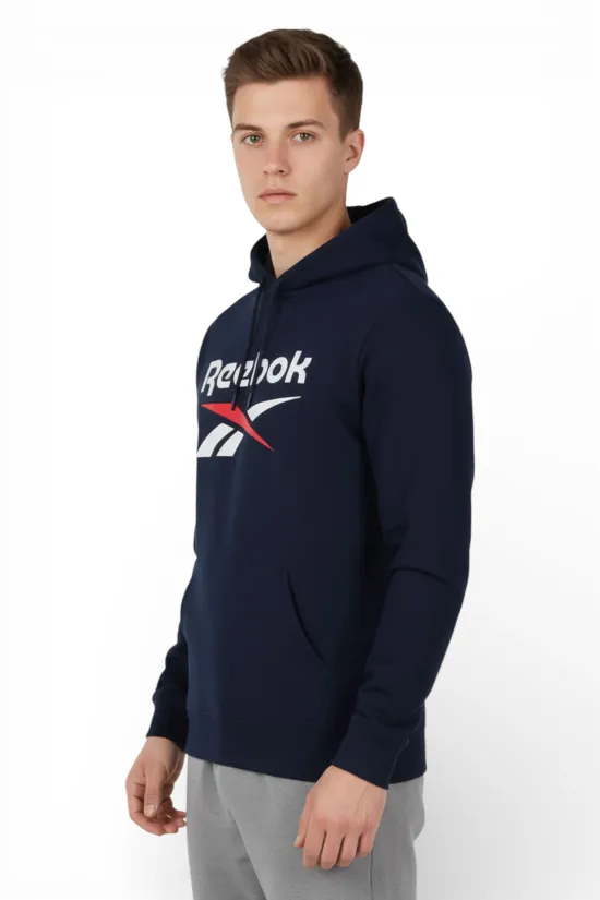 Polerón Hoodie Hombre Azul Marino Reebok - Imagen 2