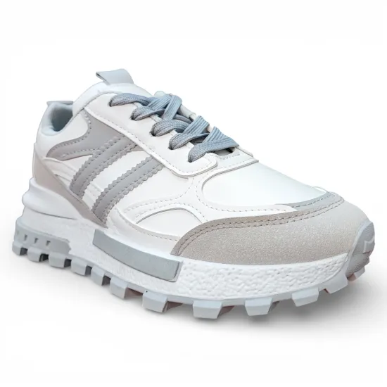 Zapatilla Urbana Mujer Camila Chunky Blanco New Walk - Imagen 2