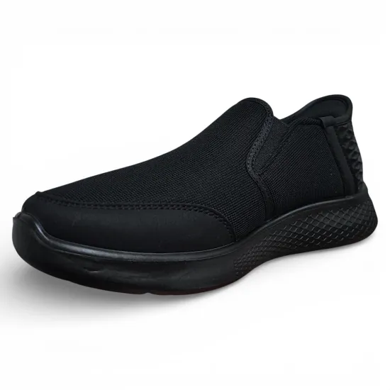 Zapatilla Sin Cordones Hombre Black Easy Comfort New Walk - Imagen 3