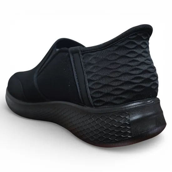 Zapatilla Sin Cordones Hombre Black Easy Comfort New Walk - Imagen 5