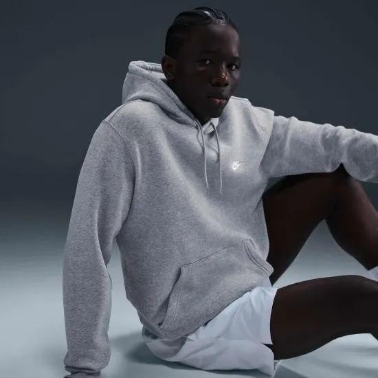 Poleron Hombre Club Gris Nike - Imagen 5