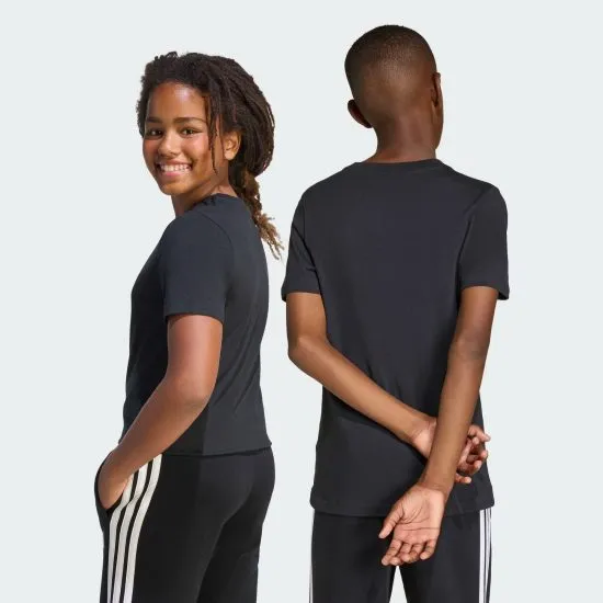 Polera Niño Graphic Retro Algodón Black Off White Adidas - Imagen 2