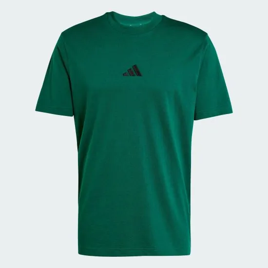 Polera Adidas Essentials Small Logo Single Jersey Verde Adidas - Imagen 4