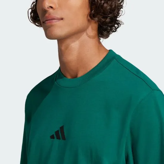 Polera Adidas Essentials Small Logo Single Jersey Verde Adidas - Imagen 6
