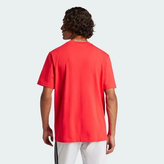 Polera Adidas Essentials Small Logo Single Jersey Rojo Adidas - Imagen 2