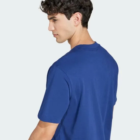 Polera Essentials Small Logo Azul Adidas - Imagen 5