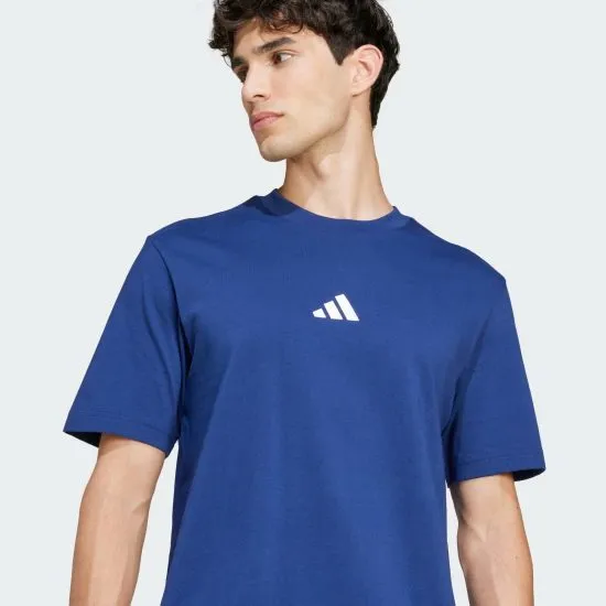 Polera Essentials Small Logo Azul Adidas - Imagen 6