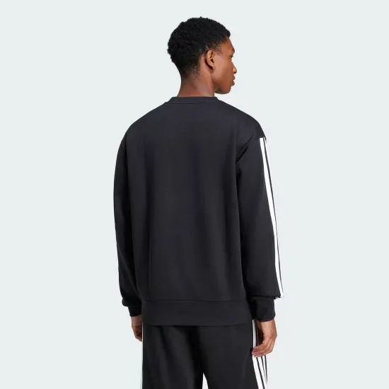 Poleron Essentials Fleece 3 Tiras Negro Adidas - Imagen 2