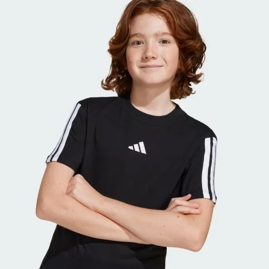 Polera Essentials Juvenil Negro Adidas - Imagen 5