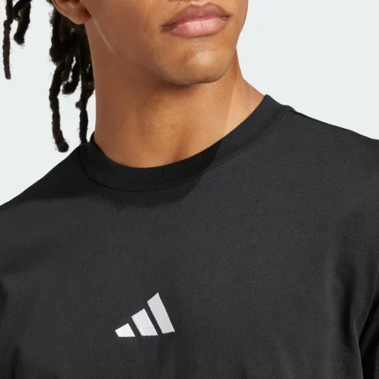 Polera Essentials Small Logo Negro Adidas - Imagen 5