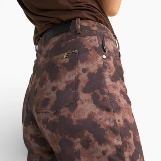 Pantalón Mujer Relaxed Suede Vaca Espresso Ellus - Imagen 2