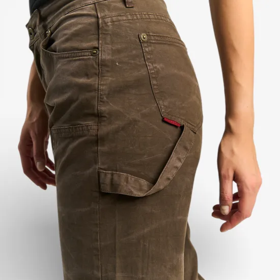 Pantalón Jeans Mujer Carpintero Recto Café Ellus - Imagen 6