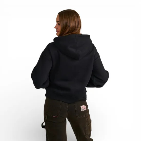 Polerón Mujer Hoodie Cuello Alto Negro Il Gioco - Imagen 2