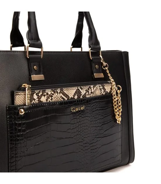 Cartera Estampado Negro Gacel - Imagen 4