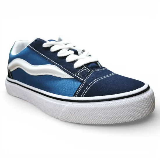 Zapatilla Mujer Azul Plataforma Lona Everix - Imagen 5