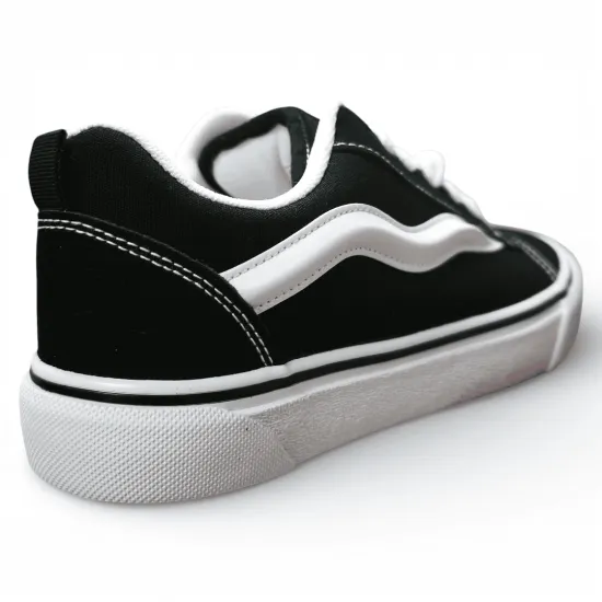 Zapatilla Mujer Negra Plataforma Lona Everix - Imagen 2