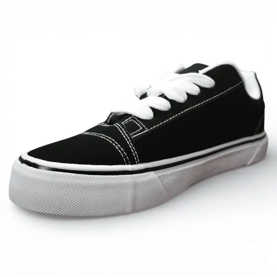 Zapatilla Mujer Negra Plataforma Lona Everix - Imagen 3