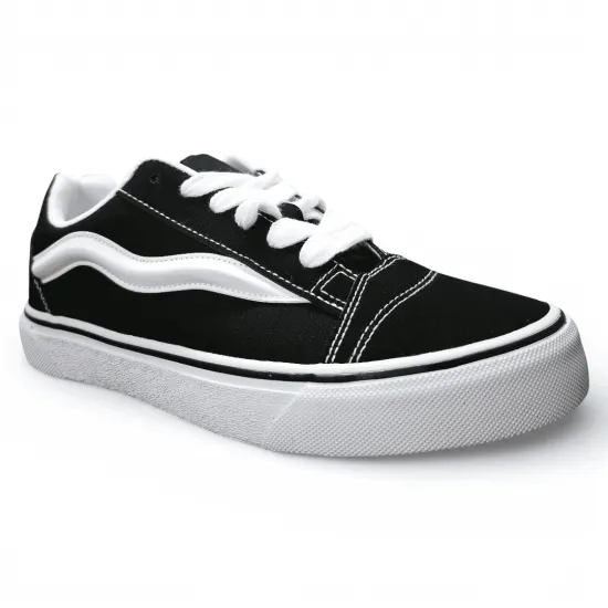 Zapatilla Mujer Negra Plataforma Lona Everix - Imagen 6