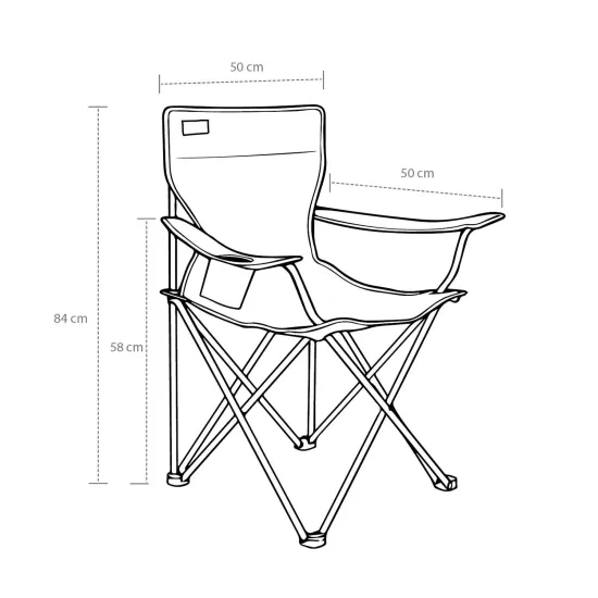 Silla de Camping Plegable Kenai Apoyabrazos Azul National Geographic - Imagen 2