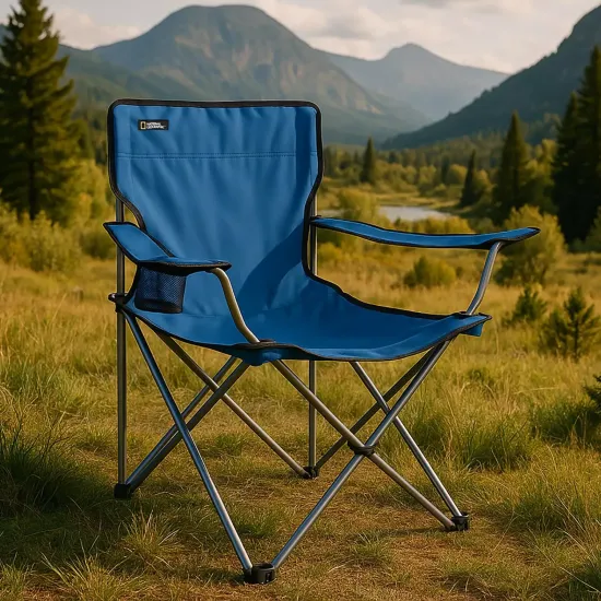 Silla de Camping Plegable Kenai Apoyabrazos Azul National Geographic - Imagen 6